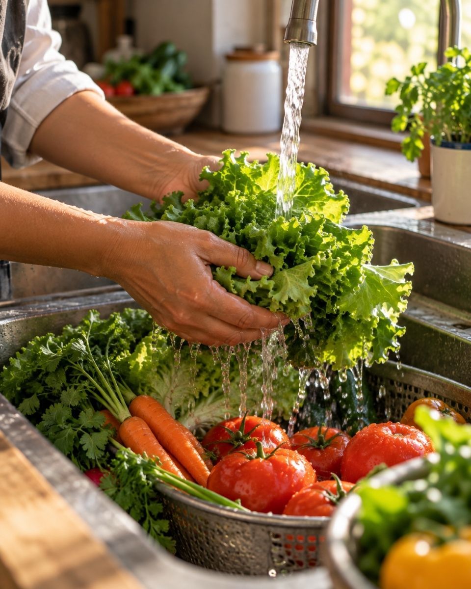 Manos preparando verduras EDA